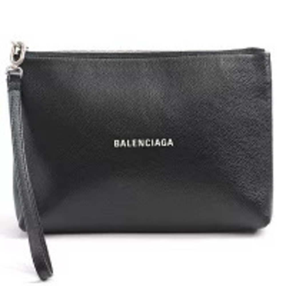 Balenciaga bag logo clutch black - Picture 1 of 8